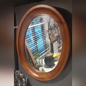Beautiful Antique Hanging Wood Mirror-incredible quality